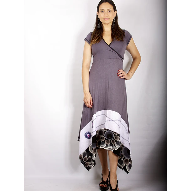 Vestido Sesasi Sale gris solo S ,kve583 2
