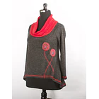 Sweater Caleu carmin S 2