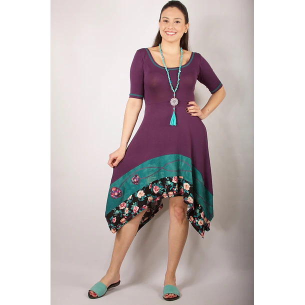 Vestido Kuyan morado SALE KS8 6