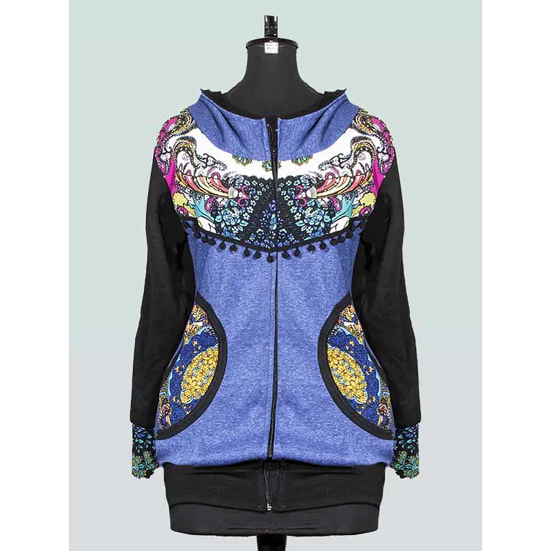 Poleron Franela pretina azul solo S/M KS10