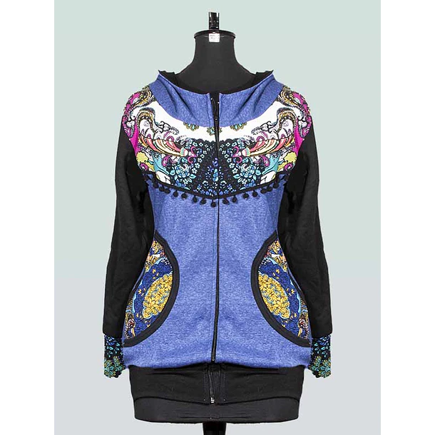 Poleron Franela pretina azul solo S/M KS10 2