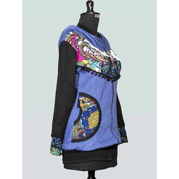 Poleron Franela pretina azul solo S/M KS10 3
