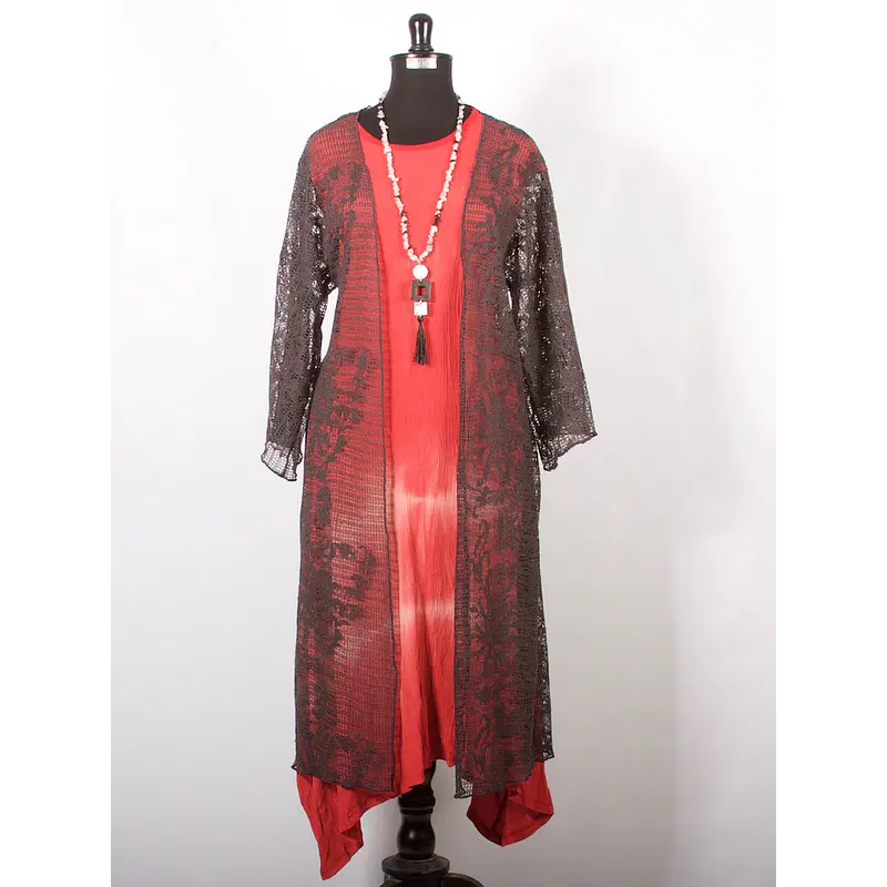 Tapado kimono gasas o macrame largo ks7
