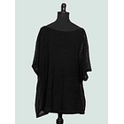 Blusa Fer cuadrada negro y crudo 3