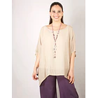 Blusa Fer cuadrada negro y crudo 1