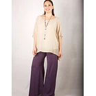 Blusa Fer cuadrada negro y crudo 2