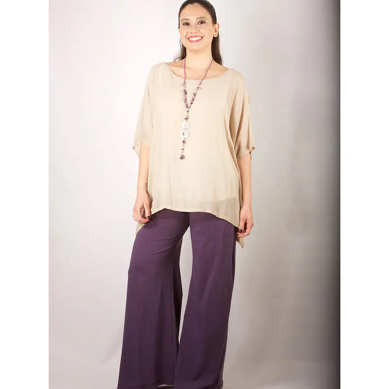 Blusa Fer cuadrada negro y crudo