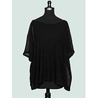 Blusa Fer cuadrada negro y crudo 5