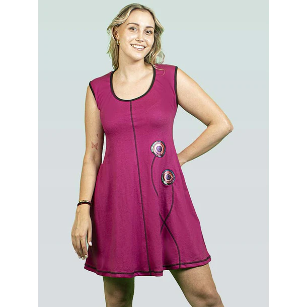 Vestido Gia algodón pima Carmin KS9 1