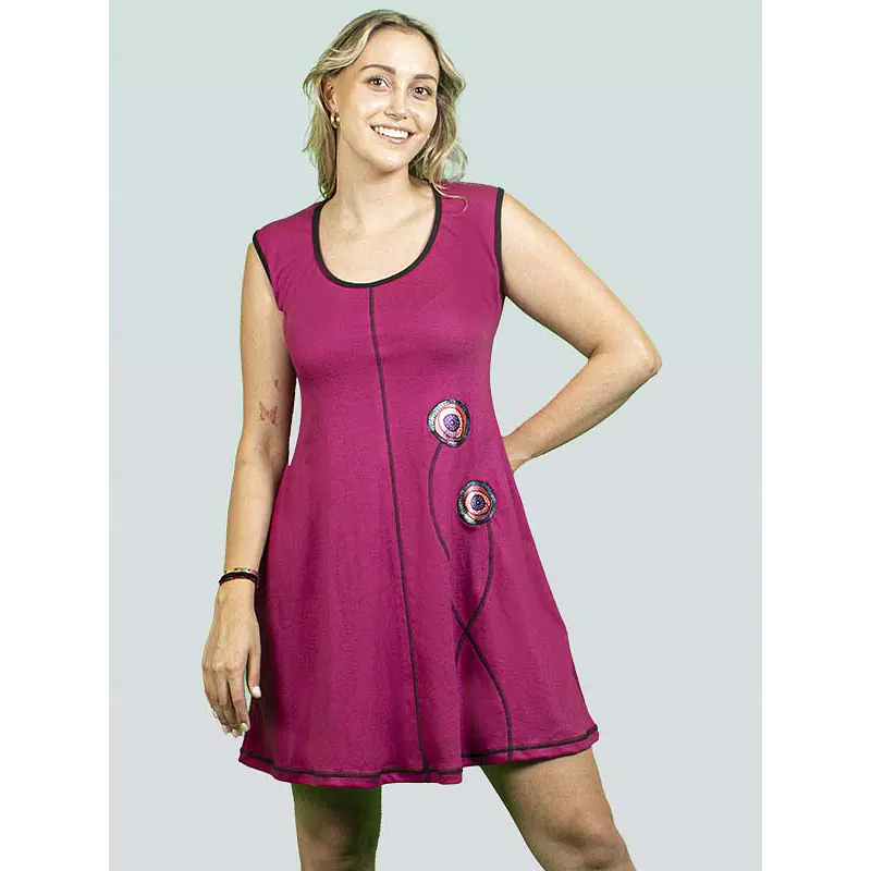 Vestido Gia algodón pima Carmin KS9