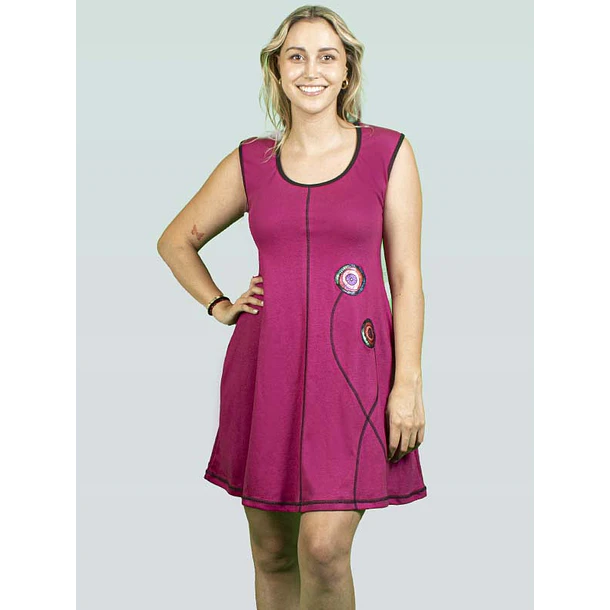 Vestido Gia algodón pima Carmin KS9 2