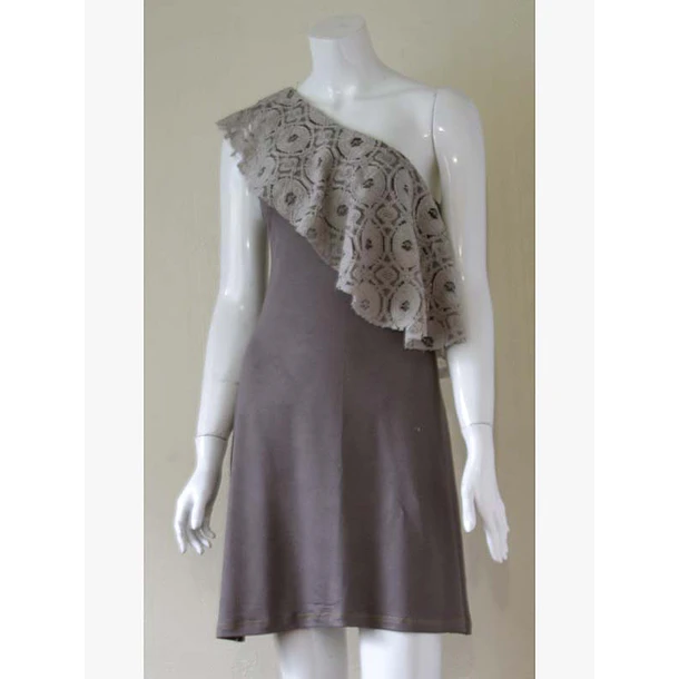 Vestido asimétrico encaje ks7 1