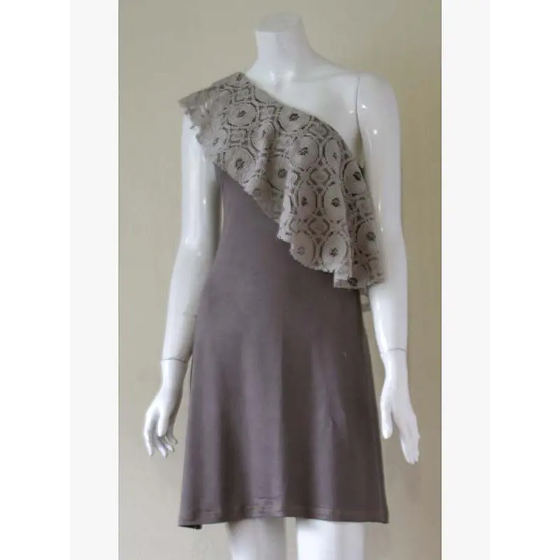 Vestido asimétrico encaje ks7