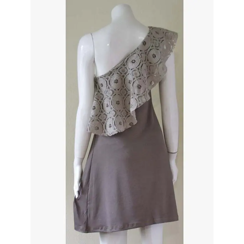 Vestido asimétrico encaje ks7
