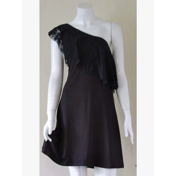 Vestido asimétrico encaje ks7 4