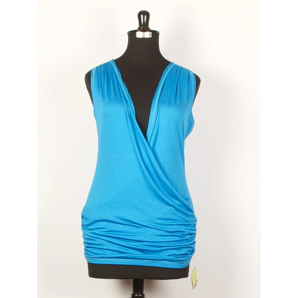 Polera doble clic cruce drapeada k28 1