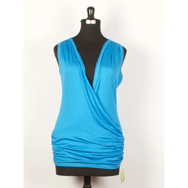 Polera doble clic cruce drapeada k28