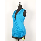 Polera doble clic cruce drapeada k28 2