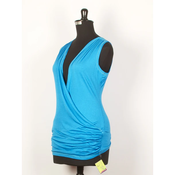 Polera doble clic cruce drapeada k28 2