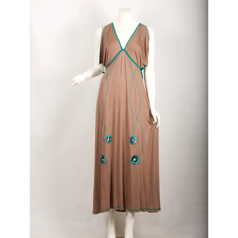 Vestido Grecia café turquesa KS2