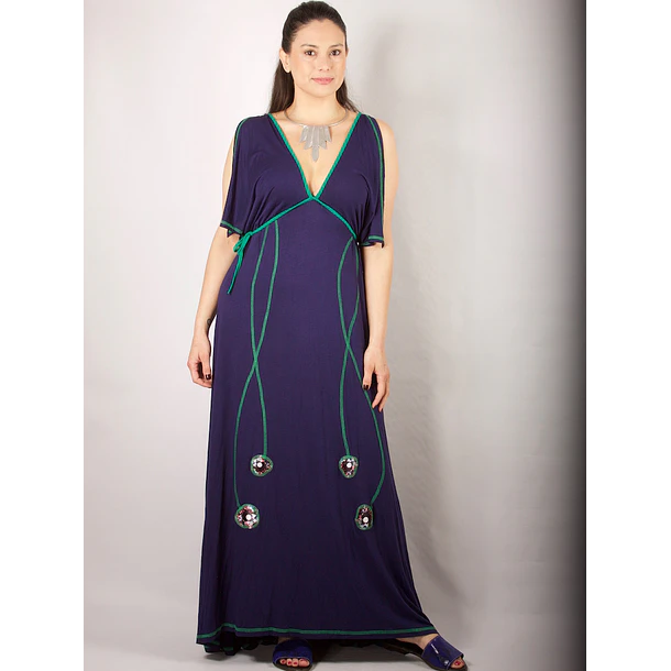 Vestido Grecia café turquesa KS2 2