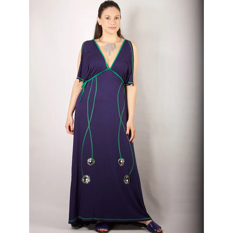 Vestido Grecia café turquesa KS2