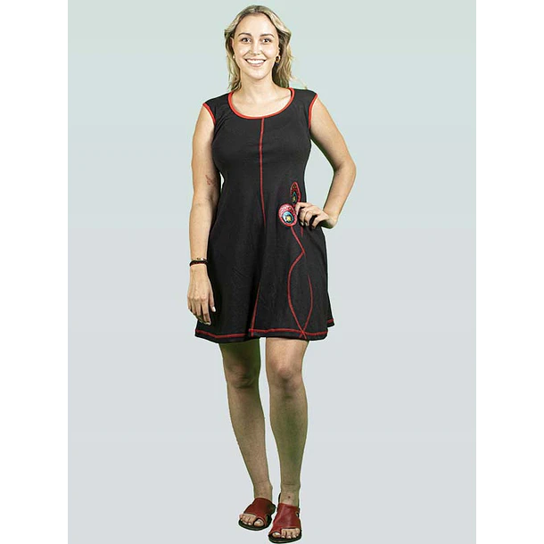Vestido Gia Negro algodón pima SALE SOLO S-M KS9 6