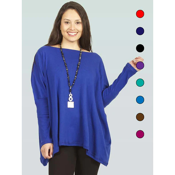 Poleron Oversize Kaia COLORES L-3XL PIMA RV 2
