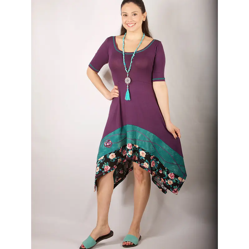 Vestido Kuyan morado  KS 8 L/XL