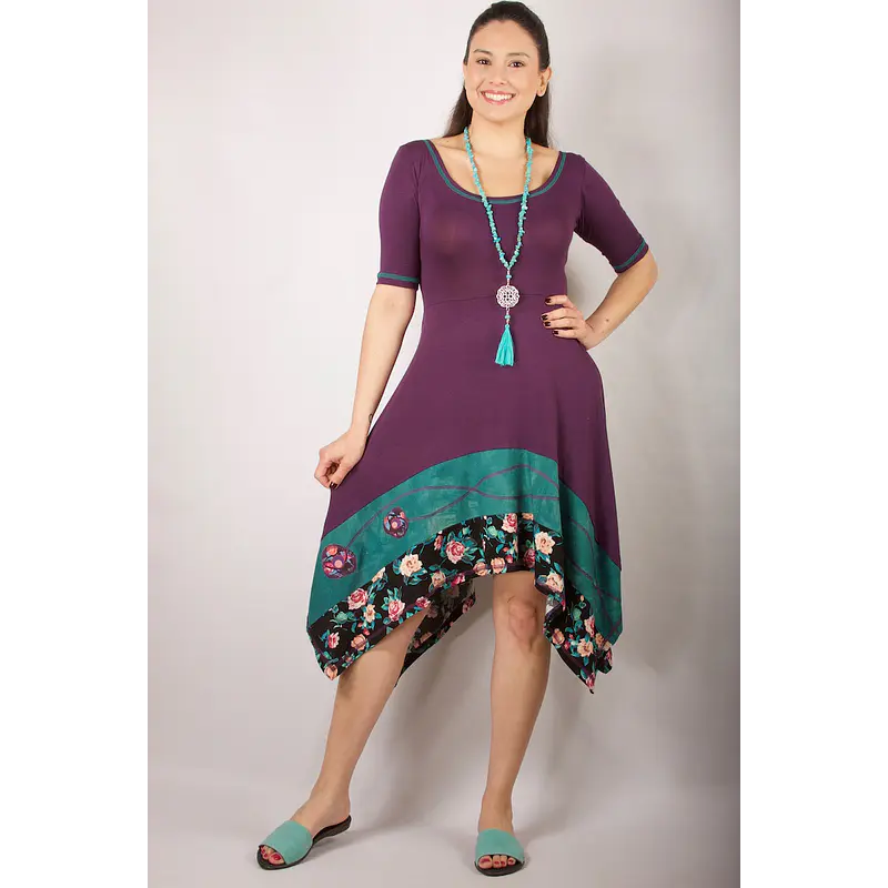 Vestido Kuyan morado  KS 8 L/XL