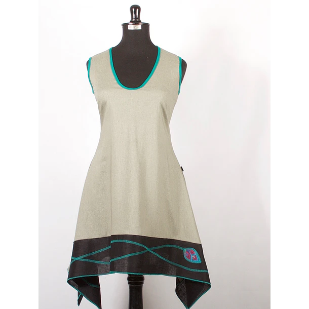 Vestido Giglia kaki k16.  1