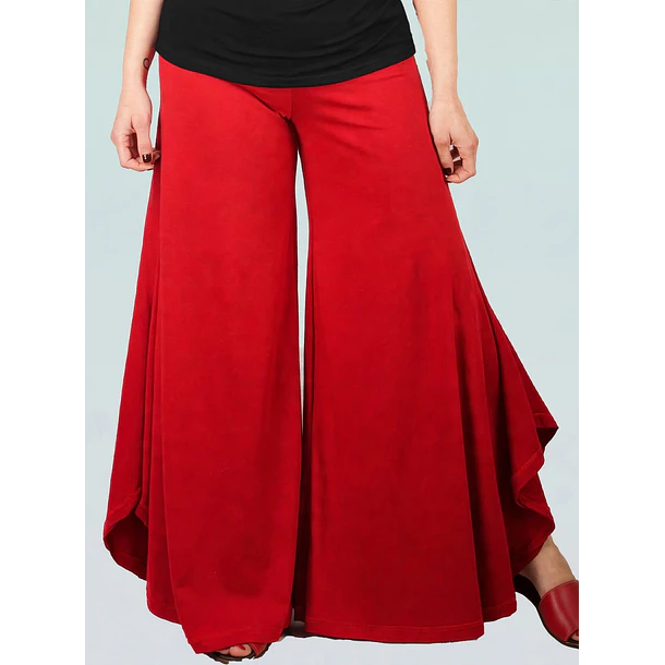 Pantalón palazzo algodón Valencia Rojo L-3XL 1