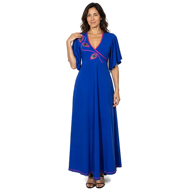 Vestido largo cipres azul 1