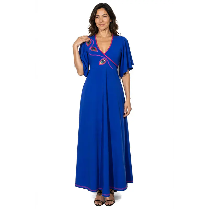 Vestido largo cipres azul
