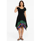 Vestido Kuyan negro verde  2