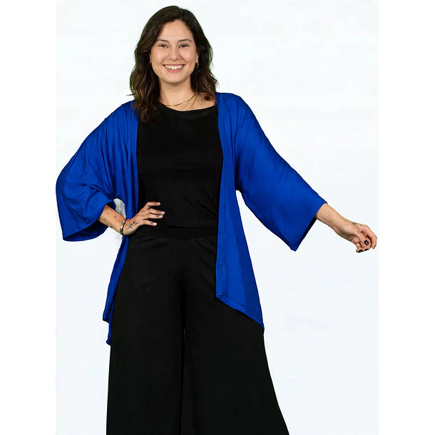 Tapado Kimono Alfonsina azul rey 1
