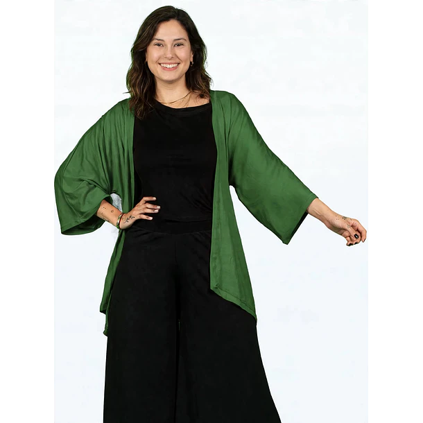Tapado Kimono Alfonsina verde 1
