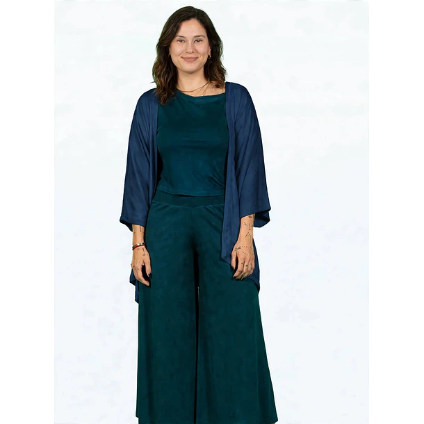 Tapado Kimono Alfonsina AZUL MARINO 1