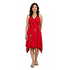 Vestido doble cruce rojo pabilos Talla S  1