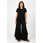 Pantalón palazzo algodón Valencia negro L/XL 1