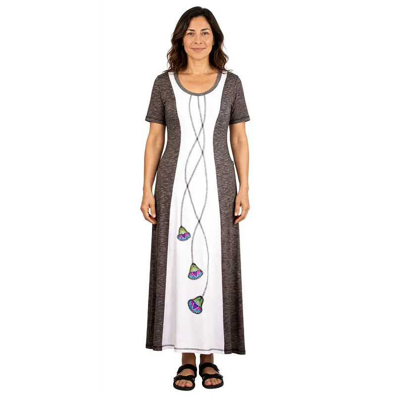 Vestido Mary GRIS BLANCO