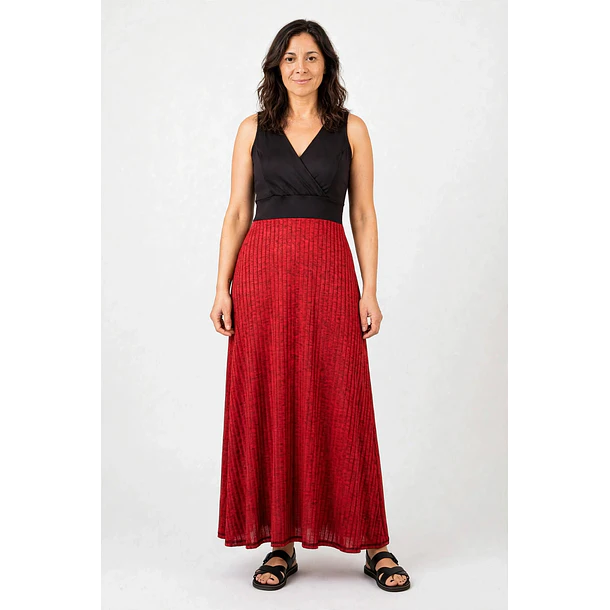 Vestido Flavia Negro Rojo ks31  SALE solo xl 1