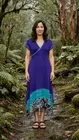 Vestido Sevilla Morado Turquesa  3
