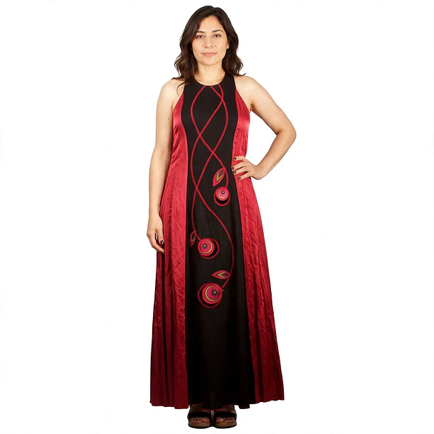 Vestido Fiesta Bruma negro rojo 1