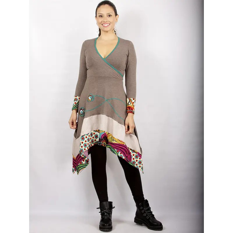 Vestido Anahi invierno café claro