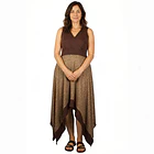 Vestido Flavia tierra asimetrico XL 2