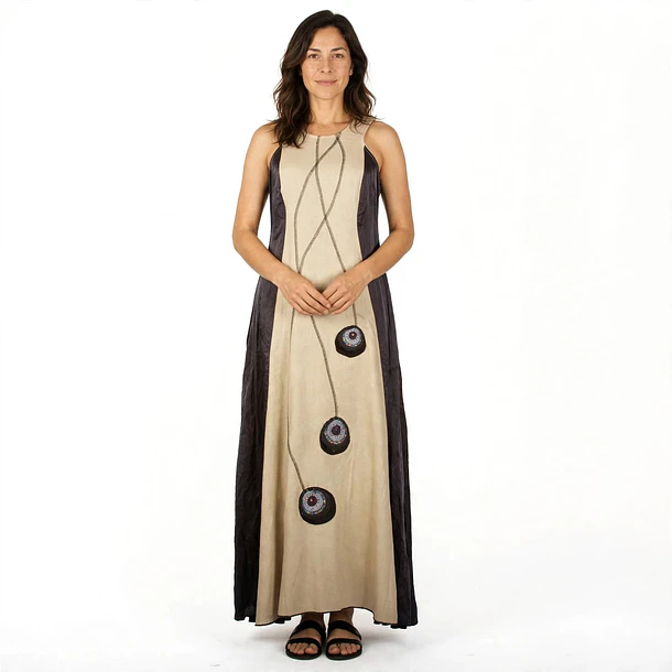 Vestido Fiesta Bruma negro crudo  2
