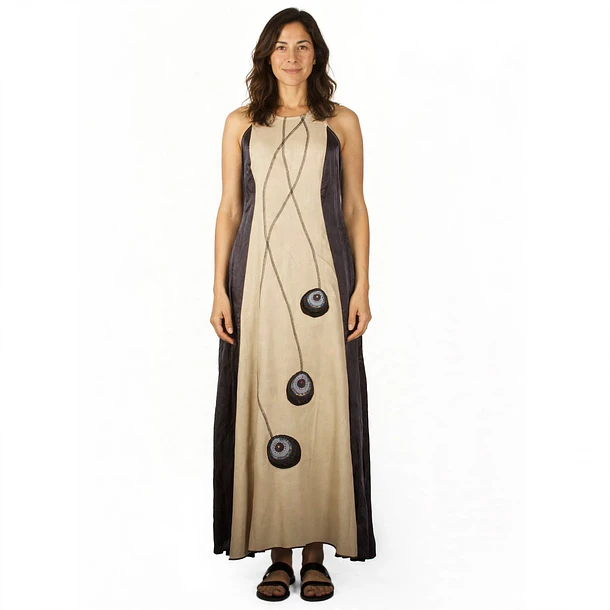 Vestido Fiesta Bruma negro crudo  1