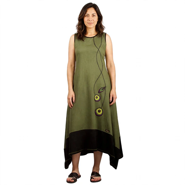Vestido Tupahue  verde L  1