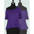 Polera asimetrica Andrea morado 2